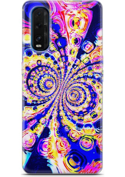 Oppo Find X2 Kılıf Uv Baskılı Abxbi 1 Arka Kapak Renkli Hipnoz
