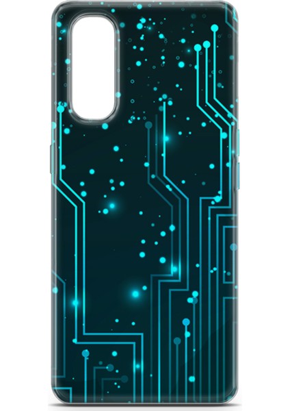 Oppo Find X2 Kılıf Uv Baskılı Abxbi 7 Baskılı Devreler Tron