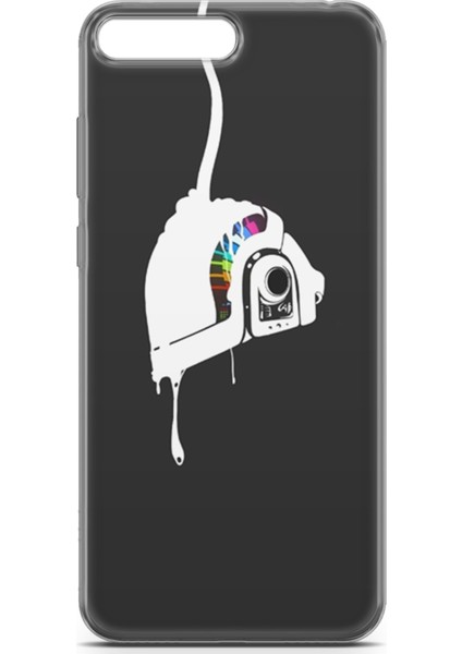 Huawei Y6 2018 Kılıf Uv Baskılı Abxbi 4 Koruyucu Kılıf Renkli Kask