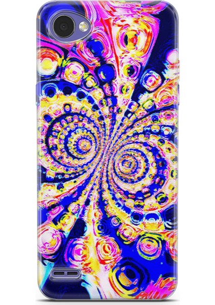 Lg Q6 Kılıf Uv Baskılı Abxbi 1 Silikon Renkli Hipnoz