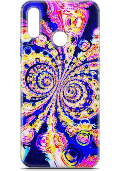 Huawei P20 Lite Kılıf Uv Baskılı Abxbi 1 Koruyucu Kılıf Renkli Hipnoz fiyatları