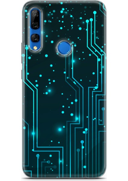 Huawei Y9 Prime 2019 Kılıf Uv Baskılı Abxbi 7 Kapak Devreler Tron