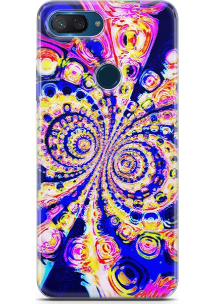 Xiaomi Mi 8 Lite Kılıf Uv Baskılı Abxbi 1 Silikon Renkli Hipnoz