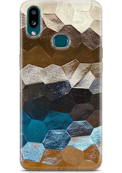 Samsung Galaxy A10S Kılıf Uv Baskılı Abxbi 8 Desenli Petek Renkler