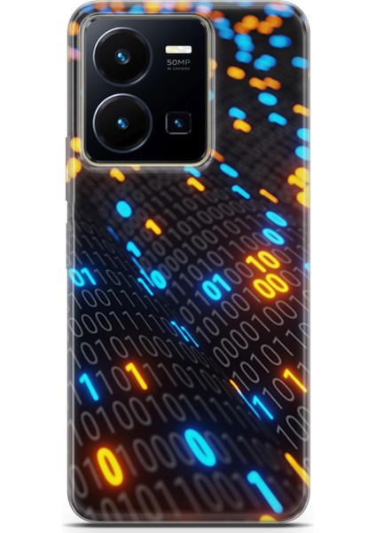 Vivo Y35 Kılıf Uv Baskılı Abxbi 5 Koruyucu Kılıf Binary Kod