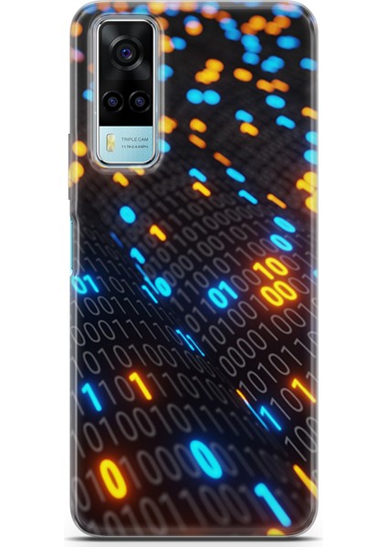 Vivo Y53S Kılıf Uv Baskılı Abxbi 5 Kapak Binary Kod