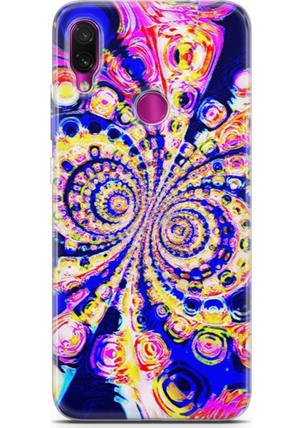 Xiaomi Redmi Note 7 Kılıf Uv Baskılı Abxbi 1 Desenli Renkli Hipnoz