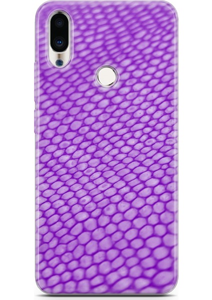 Meizu Note 9 Kılıf Uv Baskılı Abxbi 10 Tasarım Mor Petek