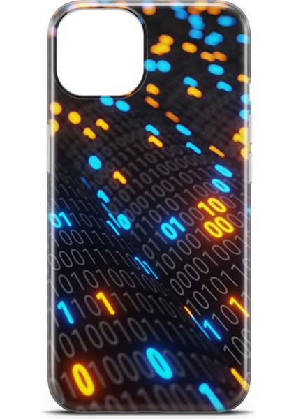 Apple iPhone 13 Mini Kılıf Uv Baskılı Abxbi 5 Baskılı Binary Kod