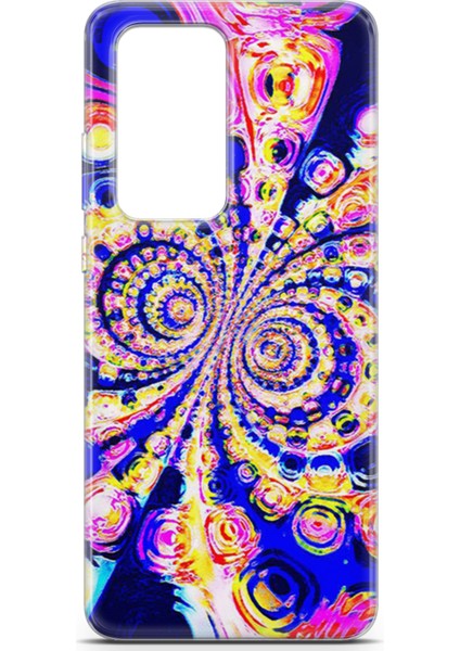 Huawei P40 Pro Kılıf Uv Baskılı Abxbi 1 Desenli Renkli Hipnoz