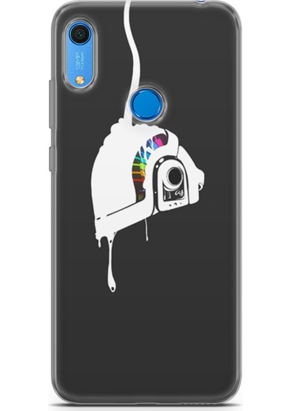 Huawei Y6S 2019 Kılıf Uv Baskılı Abxbi 4 Baskılı Renkli Kask