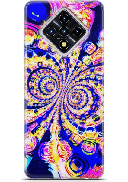 Infinix Zero 8 Kılıf Uv Baskılı Abxbi 1 Koruyucu Kılıf Renkli Hipnoz