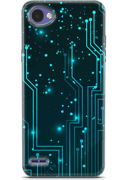 Lg Q6 Kılıf Uv Baskılı Abxbi 7 Kapak Devreler Tron