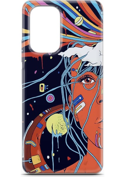Xiaomi Poco F3 Kılıf Uv Baskılı Abxbi 3 Baskılı Soyut Yüz