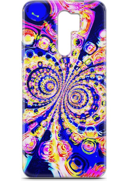 Xiaomi Redmi 9 Kılıf Uv Baskılı Abxbi 1 Kapak Renkli Hipnoz