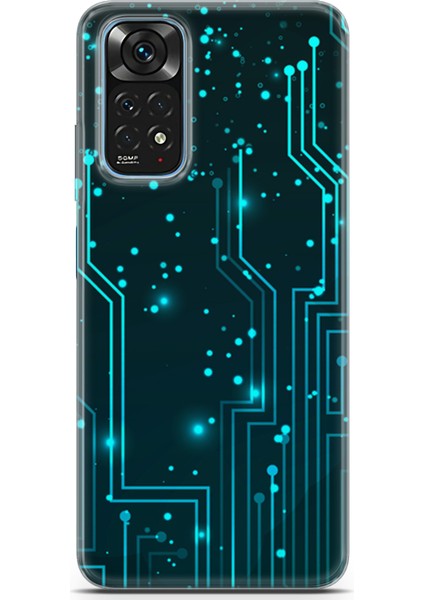 Xiaomi Redmi Note 11S Kılıf Uv Baskılı Abxbi 7 Koruyucu Kılıf Devreler Tron