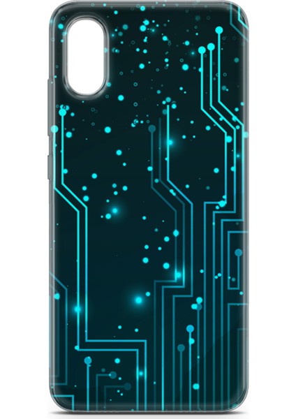 Xiaomi Mi 8 Pro Kılıf Uv Baskılı Abxbi 7 Kapak Devreler Tron