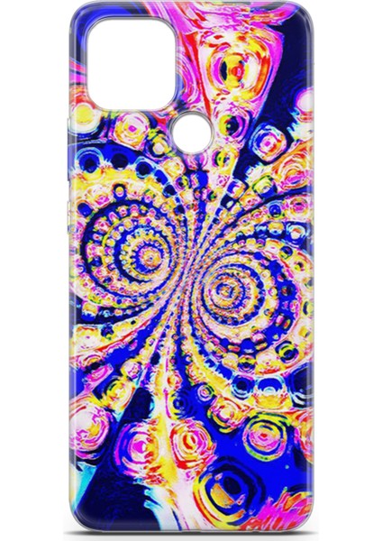 Oppo A15 Kılıf Uv Baskılı Abxbi 1 Desenli Renkli Hipnoz fiyatları