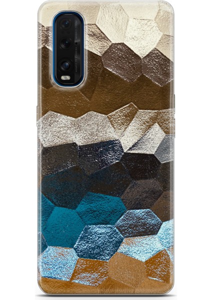 Oppo Find X2 Kılıf Uv Baskılı Abxbi 8 Telefon Kabı Petek Renkler