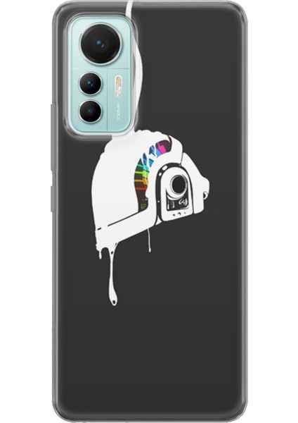 Xiaomi 12 Lite Kılıf Uv Baskılı Abxbi 4 Silikon Renkli Kask