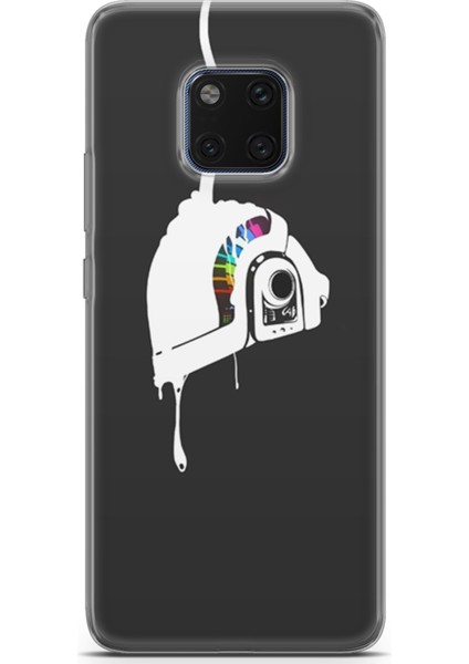 Huawei Mate 20 Pro Kılıf Uv Baskılı Abxbi 4 Koruyucu Kılıf Renkli Kask
