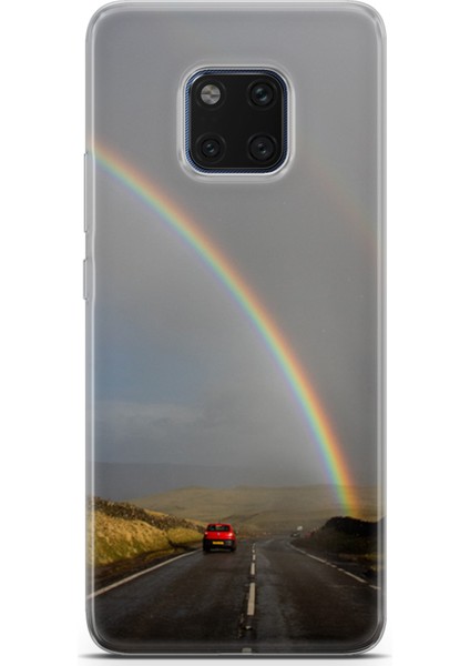 Huawei Mate 20 Pro Kılıf Uv Baskılı Abxbi 6 Koruma Kılıfı Gökkuşağı