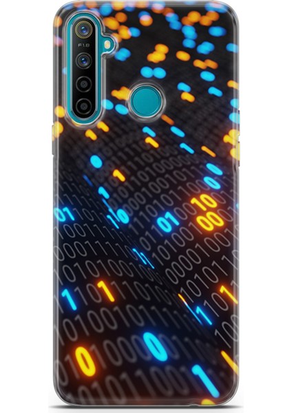 Realme 5i Kılıf Uv Baskılı Abxbi 5 Silikon Binary Kod