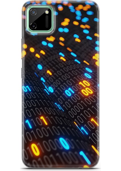 Realme C11 Kılıf Uv Baskılı Abxbi 5 Telefon Kabı Binary Kod