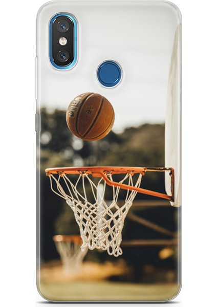 Xiaomi Mi 8 Kılıf Uv Baskılı Abxbi 9 Koruma Kılıfı Basket Top