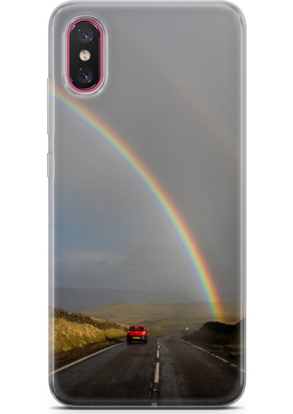 Xiaomi Mi 8 Pro Kılıf Uv Baskılı Abxbi 6 Kapak Gökkuşağı