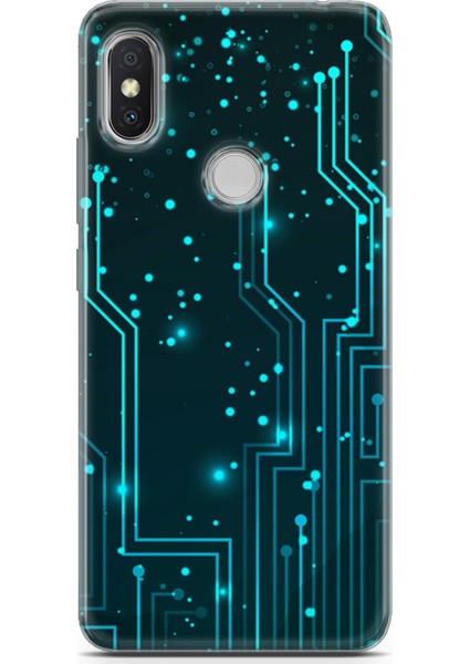 Xiaomi Redmi S2 Kılıf Uv Baskılı Abxbi 7 Desenli Devreler Tron