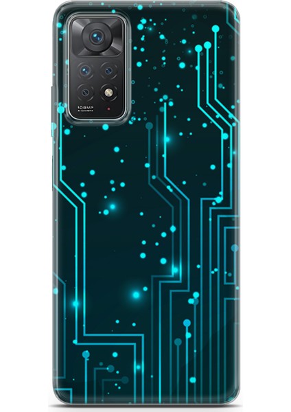 Xiaomi Redmi Note 11 Pro Kılıf Uv Baskılı Abxbi 7 Tasarım Devreler Tron