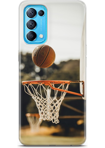 Oppo Reno5 Pro Kılıf Uv Baskılı Abxbi 9 Desenli Basket Top