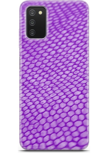 Samsung Galaxy A03S Kılıf Uv Baskılı Abxbi 10 Baskılı Mor Petek