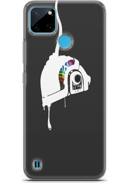 Realme C21Y Kılıf Uv Baskılı Abxbi 4 Darbe Emici Renkli Kask