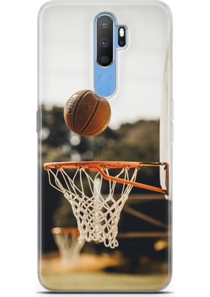 Oppo A9 2020 Kılıf Uv Baskılı Abxbi 9 Arka Kapak Basket Top