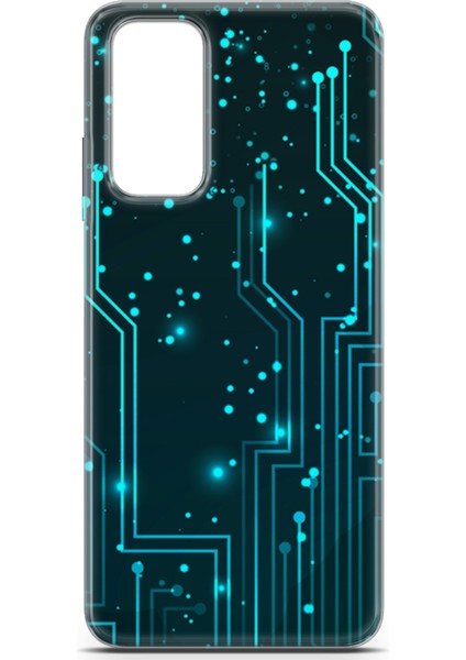 Xiaomi Redmi Note 11S Kılıf Uv Baskılı Abxbi 7 Koruyucu Kılıf Devreler Tron