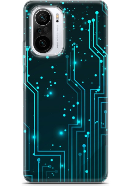 Xiaomi Redmi K40 Pro Kılıf Uv Baskılı Abxbi 7 Koruyucu Kılıf Devreler Tron