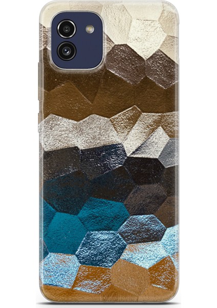 Samsung Galaxy A03 Kılıf Uv Baskılı Abxbi 8 Kapak Petek Renkler