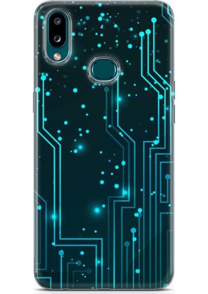 Samsung Galaxy A10S Kılıf Uv Baskılı Abxbi 7 Silikon Devreler Tron
