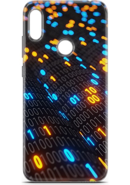 Huawei Y6S 2019 Kılıf Uv Baskılı Abxbi 5 Desenli Binary Kod