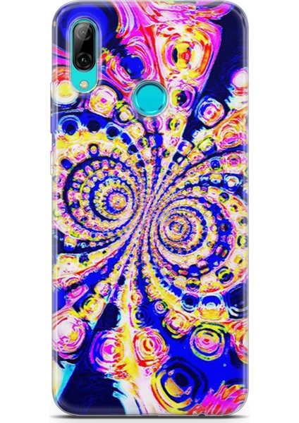 Huawei Y9 2019 Kılıf Uv Baskılı Abxbi 1 Koruyucu Kılıf Renkli Hipnoz