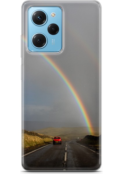 Xiaomi Poco X5 Pro 5g Kılıf Uv Baskılı Abxbi 6 Kapak Gökkuşağı