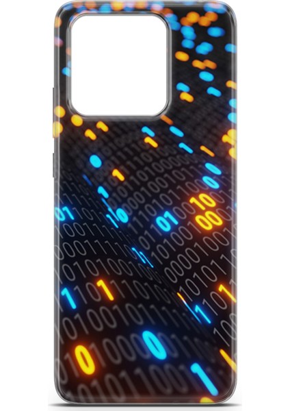 Xiaomi Redmi 10C Kılıf Uv Baskılı Abxbi 5 Darbe Emici Binary Kod