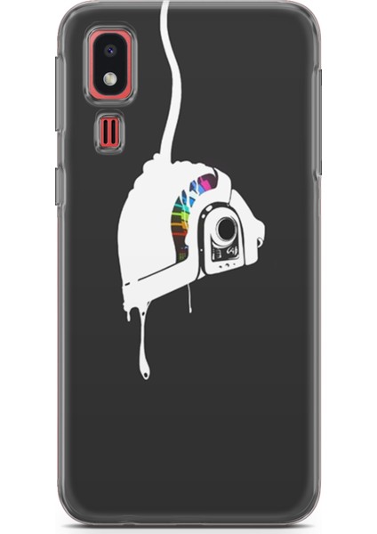 Samsung Galaxy A2 Core Kılıf Uv Baskılı Abxbi 4 Desenli Renkli Kask