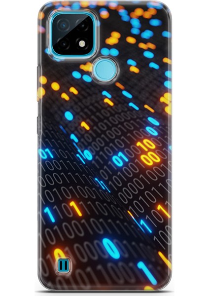Realme C21 Kılıf Uv Baskılı Abxbi 5 Baskılı Binary Kod