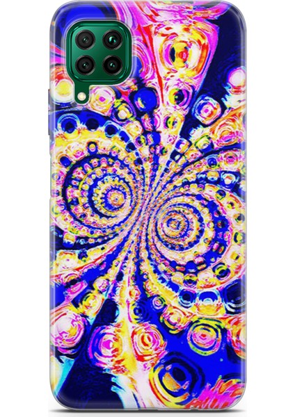 Huawei P40 Lite Kılıf Uv Baskılı Abxbi 1 Silikon Renkli Hipnoz