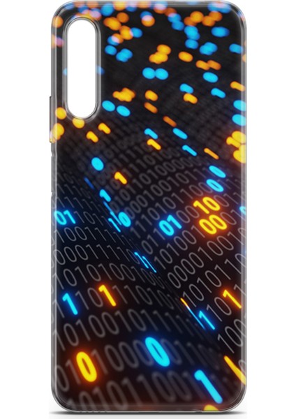 Huawei P Smart Pro 2019 Kılıf Uv Baskılı Abxbi 5 Darbe Emici Binary Kod