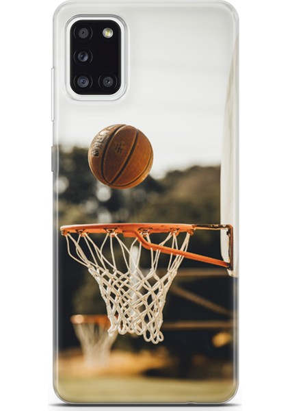 Samsung Galaxy A31 Kılıf Uv Baskılı Abxbi 9 Darbe Emici Basket Top