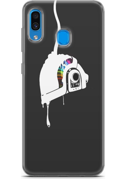 Samsung Galaxy A20 Kılıf Uv Baskılı Abxbi 4 Kapak Renkli Kask